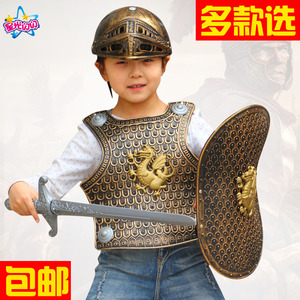 六一节儿童演出盔甲铠甲勇士道具可穿海盗刀盾牌套装男孩武器玩具