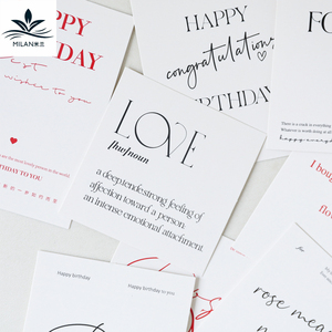 米兰ins风简约英文贺卡花束装饰吊牌节日留言吊卡表白祝福卡片diy
