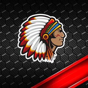 云创车贴 印第安人 头像图 图腾 摩托车贴纸 汽车贴纸 防水反光贴