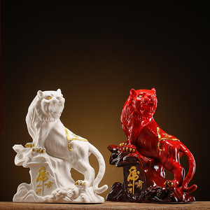 虎年虎啸山河生肖老虎摆件招财生肖吉祥物办公室客厅装饰开业礼品