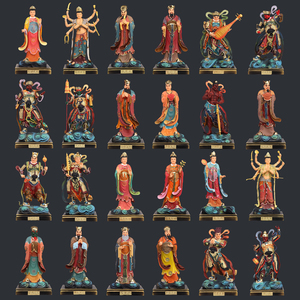 二十四诸天佛像摆件精品神像镇宅保平安24尊宗教护法寺庙佛堂供奉