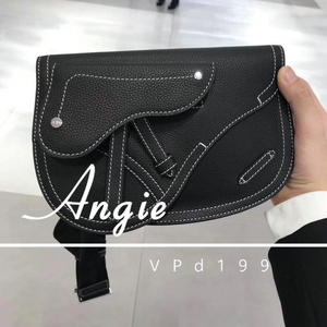 正品dior/迪奥 19早春新款 男女saddle bag复古d字马鞍包 肩背包