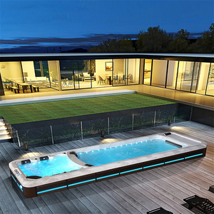 蒙娜丽莎8米家用智能调速户外大型冲浪按摩无边际循环逆流游泳池