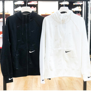 nike耐克男女后背大勾子运动休闲加绒套头衫连帽夹克外套潮da0083