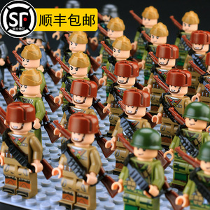 南昌起义乐高苏联士兵军团基地阵地军事系列红军人仔积木拼装玩具