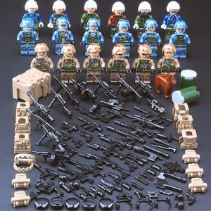 乐高武装特种兵小人仔积木反恐突击队中国军士兵军人陆军海军部队