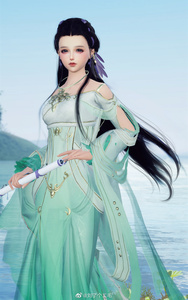 剑网3剑三剑3外观 复刻白菜沧海间玉魄沉歌 绿白菜瓜白菜