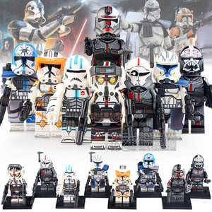 乐高sw191克隆兵飞行员 国产积木星球大战人仔 8019 7674只穿一只鞋