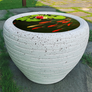 鱼缸养鱼水缸庭院睡莲缸荷花缸室外水培盆大号乌龟缸陶缸造景花盆