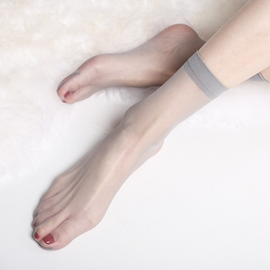 丝滑隐形0d肉丝袜女短超薄春秋款肉色脚尖透明中筒空姐灰薄款袜子