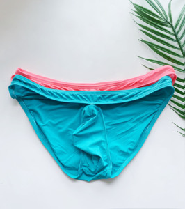 清仓男士冰丝三角囊袋紧身低腰纯色速干青年半透明超薄小内裤夏季