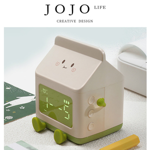 JOJO'S L. PD.Fita.卡通趣味牛奶盒闹钟倒计时智能电子台钟丨菲塔