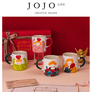 JOJO'S L. PD·photocopy·杯具情侣对杯创意手绘陶瓷马克杯|相印