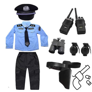 儿童小军装警官交警套装男女童玩具小警察制服六一演警长衣服儿童