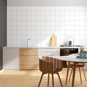 拉槽小白砖北欧方格子墙砖卫生间厨房洗手间厕所浴室阳台面包瓷砖