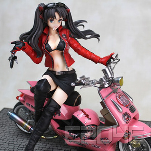 远坂凛骑摩托车 fate fgo 命运系列 gk 白模 手办 模型