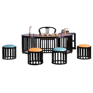 神秘园家具新中式红木茶桌椅台组合后现代轻奢风格拼色东方荟全套