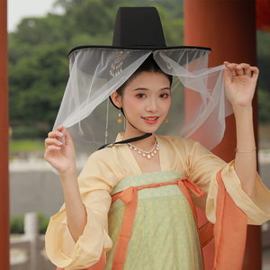 乌衣巷唐制帷帽唐代仕女纱帽幕篱帽汉服配饰国风送长短两款纱幔