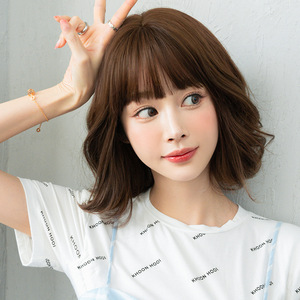 假发女中长发梨花头纹理烫慵懒齐肩锁骨仿真人发丝蓬松自然全发套