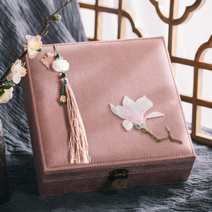 樱桃的滋味 铜锁刻字中式首饰收纳盒饰品盒生日结婚礼品盒送女友