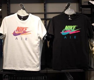 nike/耐克新款男女运动air大标logo纯棉透气圆领短袖t恤 dr0984
