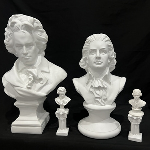 音乐家莫扎特贝多芬肖邦人物头像雕塑钢琴上的摆件装饰品教具摆设
