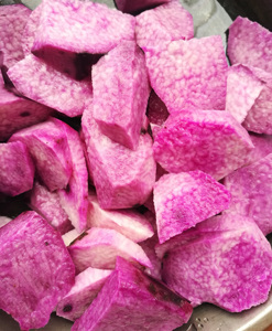 新鲜紫山药紫大薯紫色毛薯农家脚板薯淮山血薯5斤孕妇小孩老人