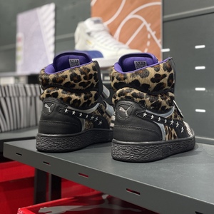 puma彪马ralph  paul stanley男子联名款豹纹休闲高帮板鞋 372751