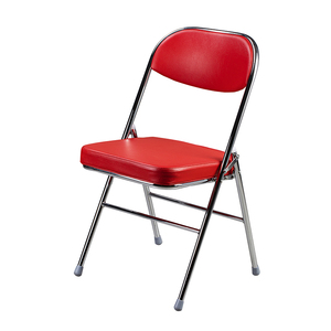 正品天坛椅子电镀红色天坛折叠椅办公会议黑色靠背折叠椅金隅亮管
