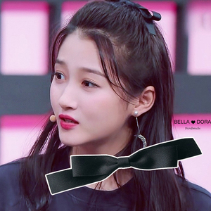 80王牌对王牌关晓彤同款发夹水晶蝴蝶结一字