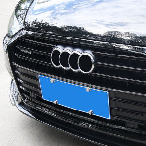 19-22款奥迪a6l亮黑色中网框车标改装饰条黑武士配件前脸黑化专用