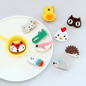 日系超萌小动物发夹可爱狐狸鲸鱼小熊碎发刘海夹侧边夹子卡通发卡