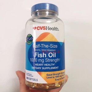 美国采购 cvs 品牌 fish oil 深海鱼油1000mg*360粒浓缩版小颗粒