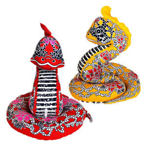 蛇年吉祥物布蛇布艺蛇十二生肖蛇玩偶玩具公仔布娃娃生日礼物