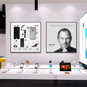 史蒂夫乔布斯名人装饰画苹果手机结构分解图挂画维修店办公室壁画