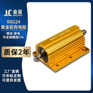 RXG24大功率黄金铝壳限流预充电阻250W 1R 2R 3R 4R 5R 6R 7R 8欧