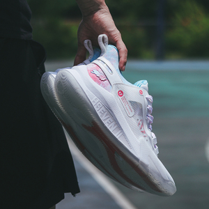 先驱7樱花粉色篮球鞋男hseven2球员版低帮外场水泥地减震