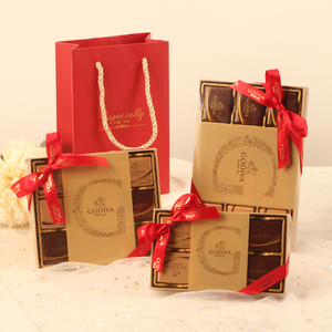 歌帝梵喜糖土耳其进口黑巧克力6片8片12片成品丝带款婚礼伴手礼物