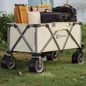 户外营地推车野餐可折叠营地车露营小拉车拖车桌板郊游帐篷收纳车