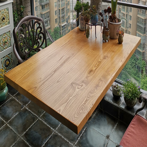 实木桌面板松木榆木板原木白蜡木餐桌面板木质吧台飘窗板台面定制