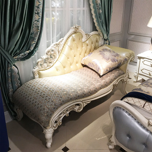 欧式贵妃椅 简欧小奢华雕花小户型客厅沙发组合贵妃榻家具