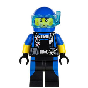 lego 乐高 城市系列 人仔 潜水员 cty617 蓝色 限量版 5004077