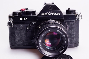 宾得 pentax k2 胶片相机 高端黑漆 小lx k 50/1.4 优于 k1000 kx