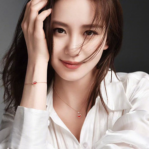 刘诗诗同款红色如意锁项链 中国红元宝平安锁手链套装925纯银镀金