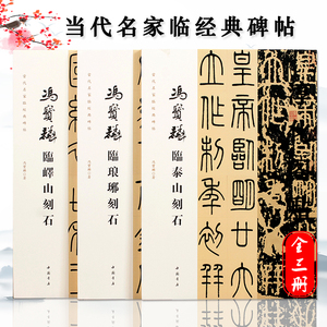 【满300减40】正版全3册冯宝麟临泰山刻石临峄山刻临琅琊刻石当代名家临经典碑帖篆书字帖毛笔初学者篆刻书法千字文教程笔法解析