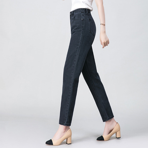 诗燕时装秋季新款女裤牛仔小直筒牛仔裤韩版高腰棉弹长裤a3100