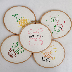 幼儿园儿童刺绣手工diy材料包简单卡通图案制作十字绣戳戳乐工具