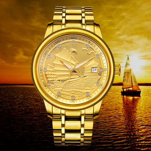 格雷曼手表男机械表真钻全自动机械防水夜光一帆风顺金表男士腕表