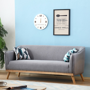 北欧实木小户型布艺沙发组合客厅现代简约单人双人三人位简易沙发