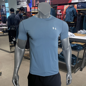 ua安德玛短袖t恤男子运动休闲跑步训练健身速干冰丝透气圆领上衣